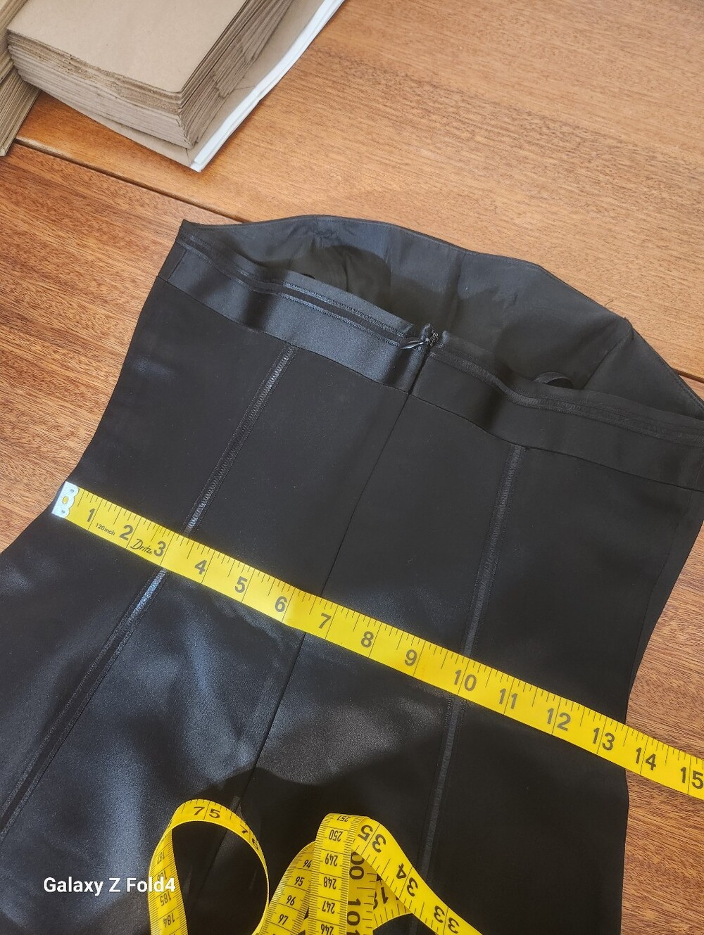 Ann Taylor black strapless satin dress Sz 0 #010 - Picture 10 of 15